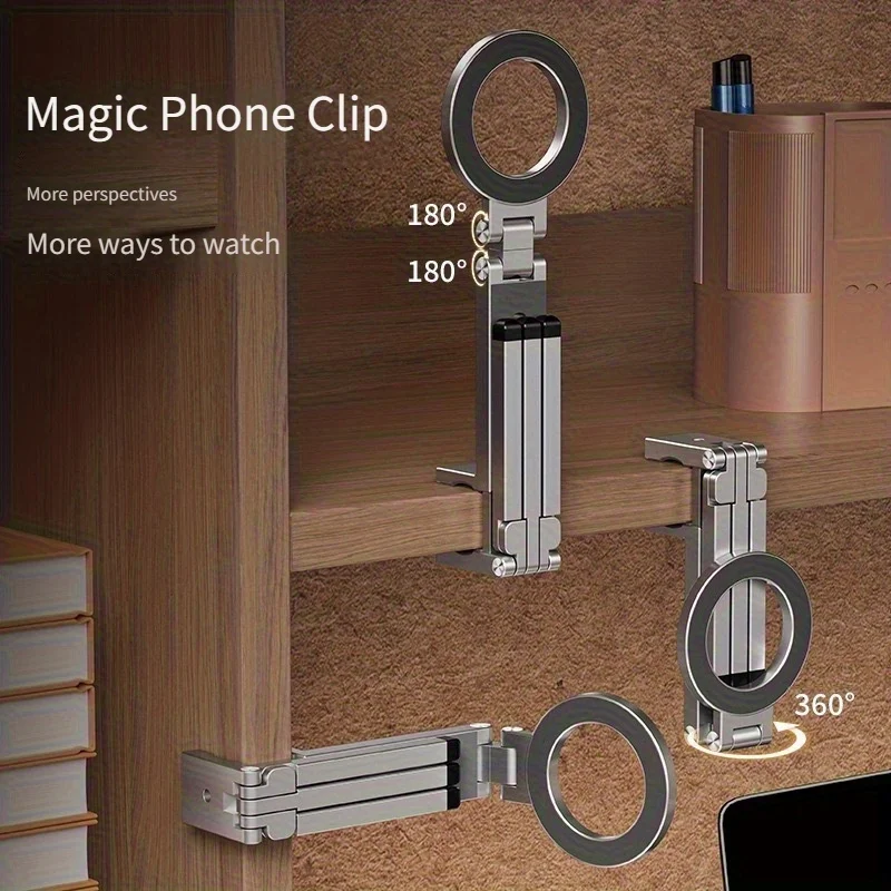 

Автомобильный портативный магнитный держатель для телефона, предметы первой необходимости для путешествий, гибкое вращение, громкая связь, крепление для телефона в самолете, прочная подставка для телефона на сиденье