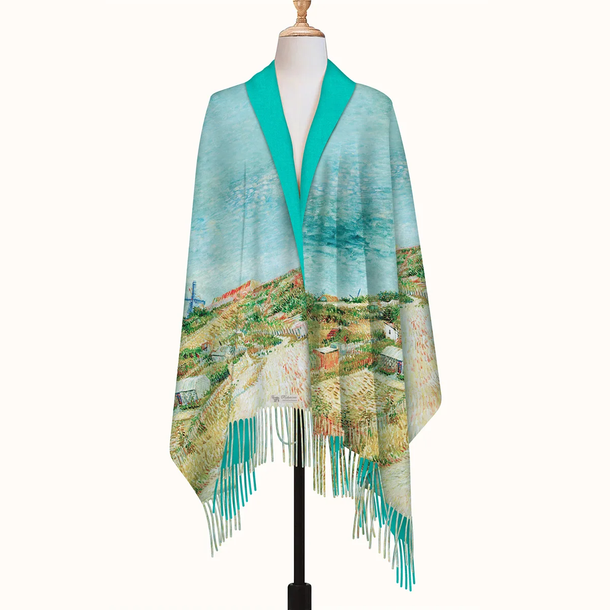 

Весенняя шаль из искусственного кашемира 200x70 см, шарф с французским художественным нежным узором, роскошный, приятный для кожи, на каждый день