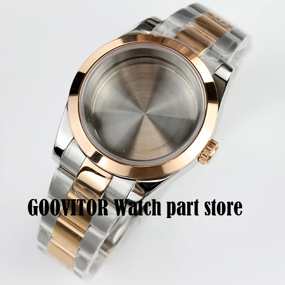 

36mm/39mm NH35 Case Stainless steel Oyster Bracelet Rose Gold Silver Sapphire Glass for NH35 NH36 movement 28.5mm dial Datejust