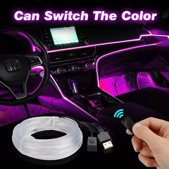 Rgb USB Cigarette 1M-2M-3M-5M 24V / 12V Car Design Lighting Interior Accessories led car interior ambient lights led strip bar