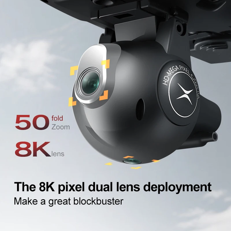8K ESC Camera Smart Obstacle Avoidance Big Screen Remote Control Quadcopter 2.4G Brushless Optical Flow Hover WIFI FPV RC Drone