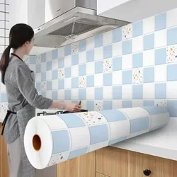 Kitchen Stove Oil-proof Sticker Waterproof High Temperature Resistant Wallpapers Kitchen Decoration Self Adhesive Contact Paper