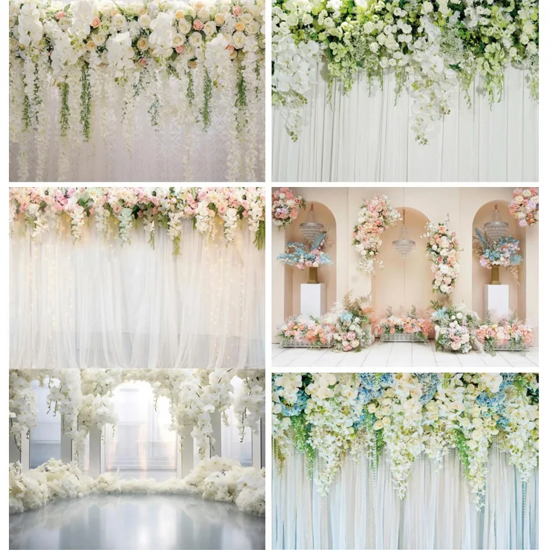 

SHUOZHIKE Flower Wall House Wedding Photography Backdrops Indoor Palace Background Ceremony Portrait Photo Studio Props FL-01