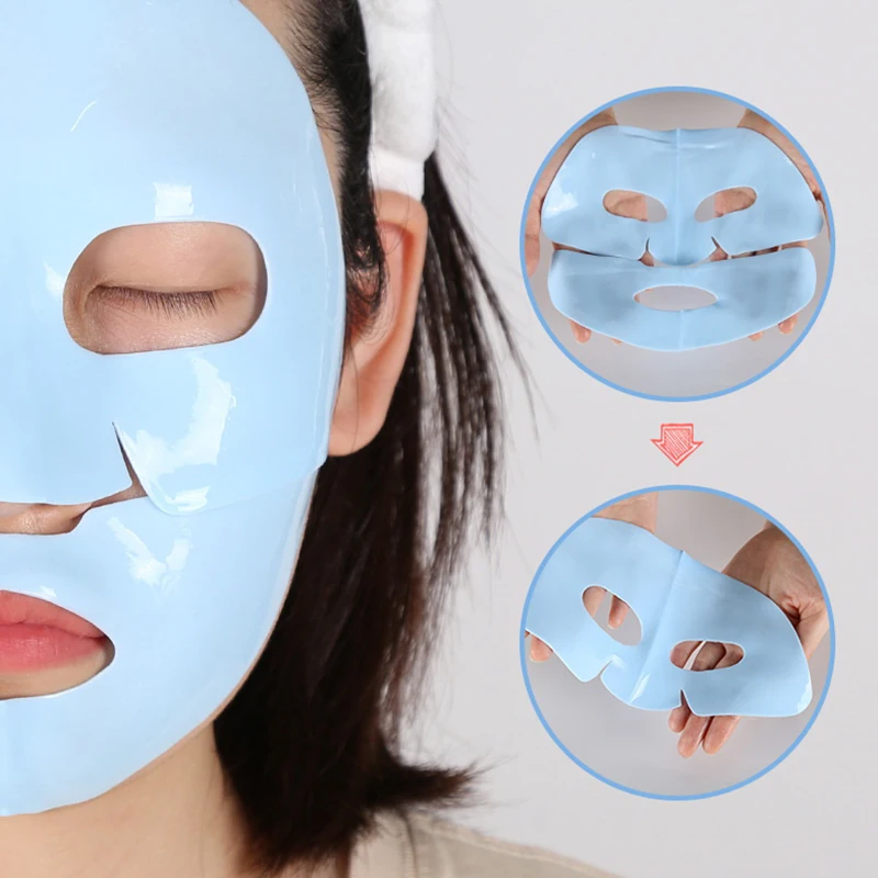 Silicone Face Mask Women Skin Care Moisturizing Lifting Firming Anti Wrinkle Reusable Gel Sheet Mask Facial Skin Care Tool