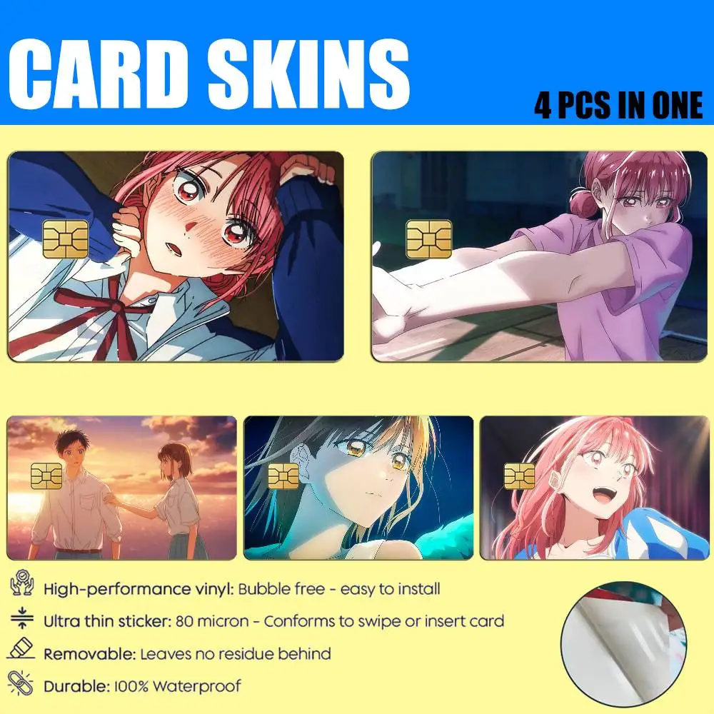 

Chinatsu Kano Anime Blue BOX Card Stickers for Bank Access Protective Waterproof Film Cover Sticker Gift