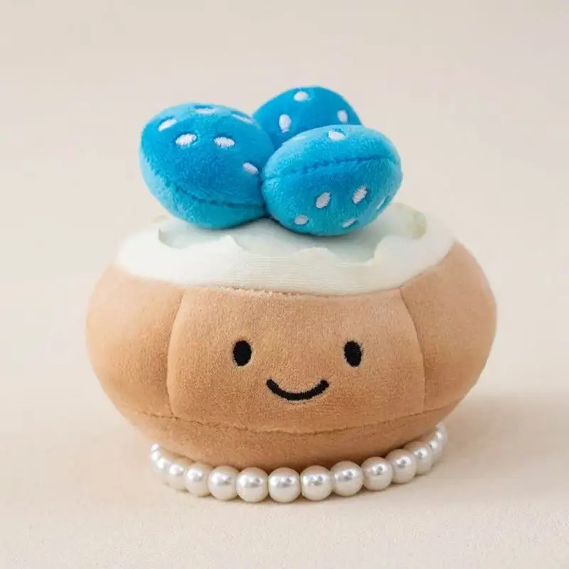 Colgante de fresa con pastel de simulación de 8cm, relleno de juguetes de peluche, figuritas, almohadas bonitas de anime de dibujos animados, regalos para niños, muñeca divertida