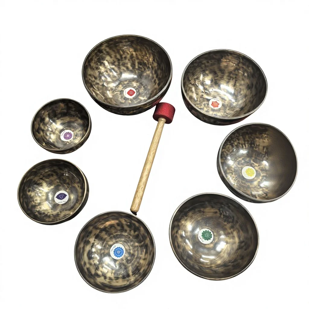 Professional Performance Sound Therapy Yoga Gong Cymbals Full Moon Singing Bowls Red Copper Tin 30cm