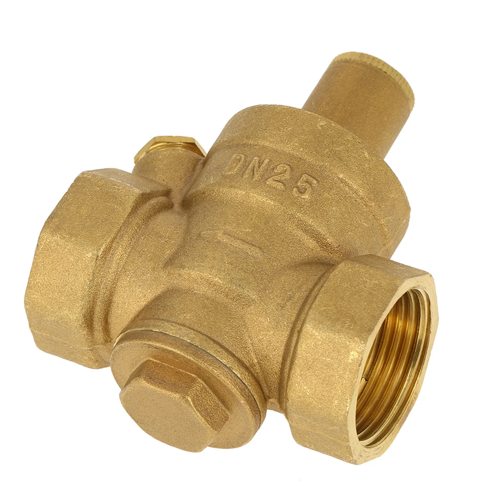 1Pcs DN25 Pressure Regulator Valve Brass Adjustable Water Pressure Regulating Valve Piston Structure Piston Structure