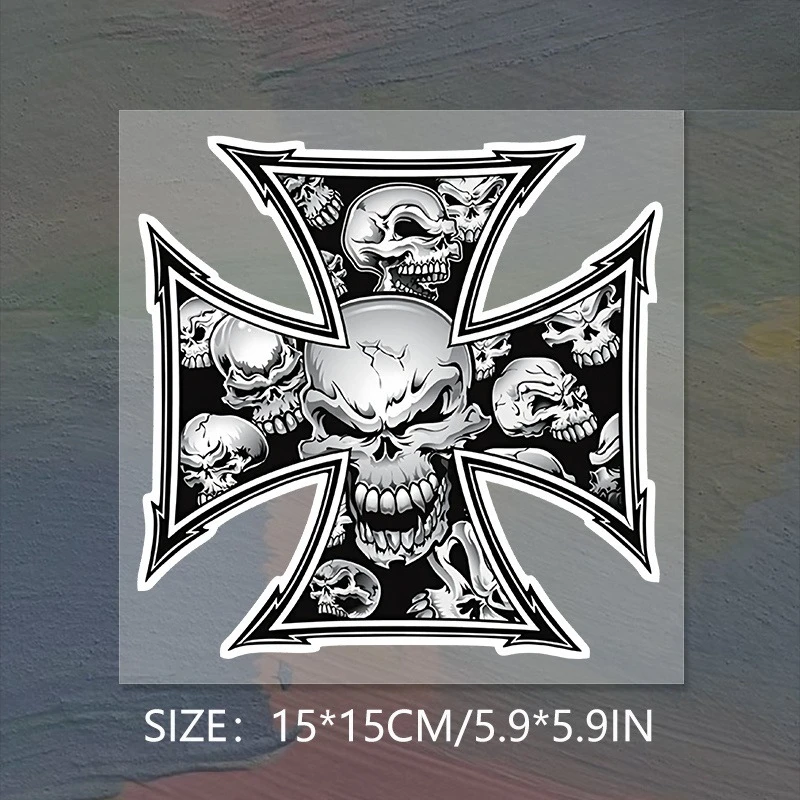 

1 шт. темная наклейка с крестом в виде черепа — отлично подходит для багажа, чехлов для планшетов, подарочных коробок и поделок