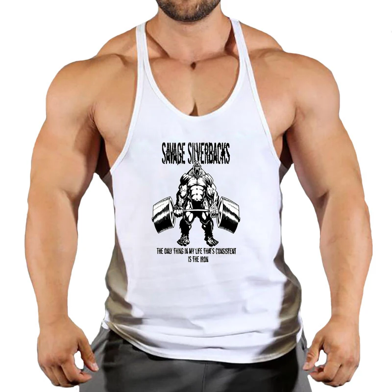 Muscle Mens Bodybuilding Stringer Tank Top gym Clothing Y back Fitness sleeveless vest shirt Weightlifting singlets