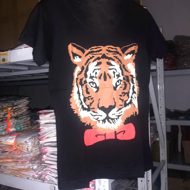 

tiger print women t shirt girl cotton tees tops