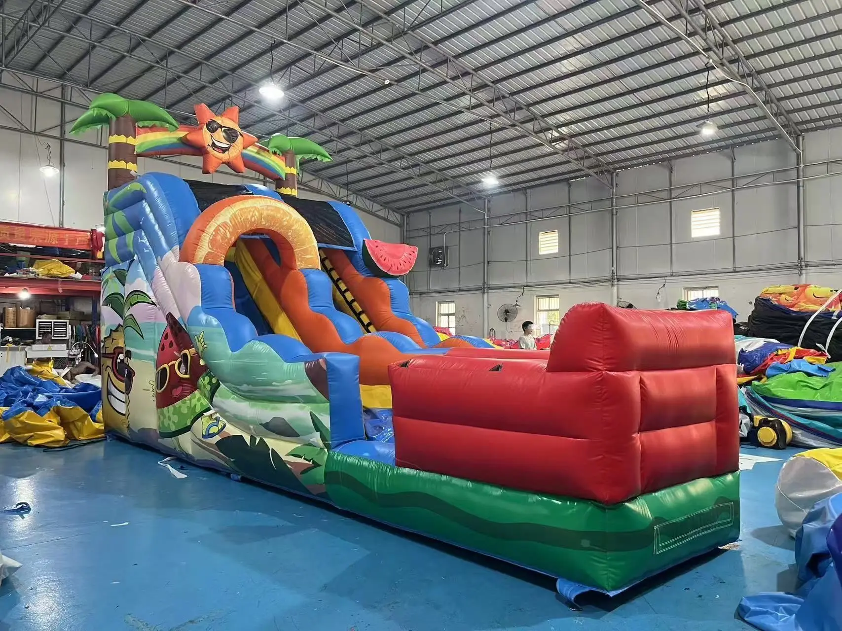 2025, artículo más vendido, combinación de tobogán de PVC personalizado para eventos al aire libre, tobogán inflable gigante para parques