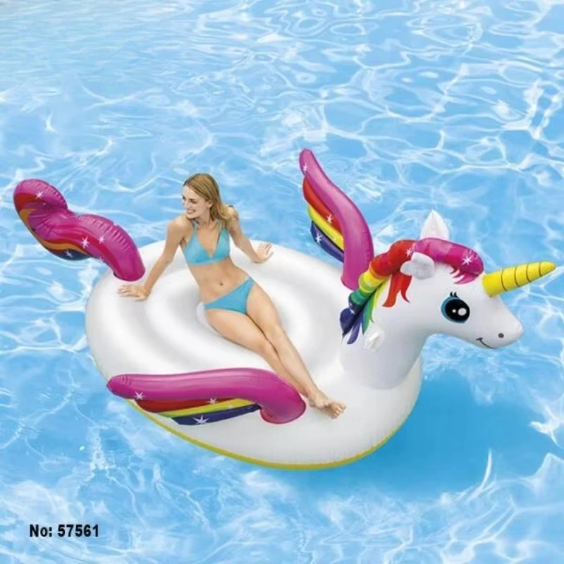 57561small unicorn Inflatable Water Toys Inflatable Ride-on Pool Float