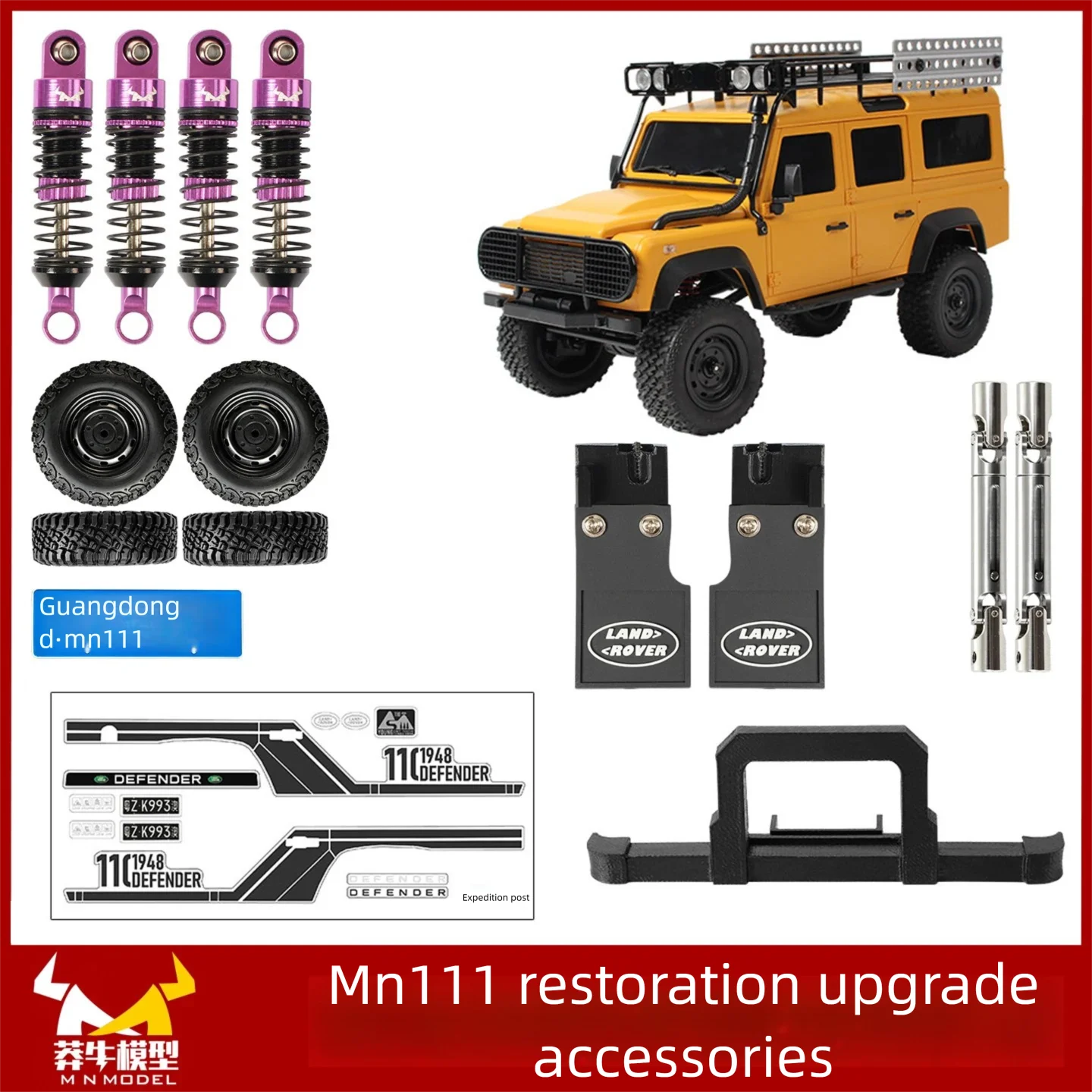 Mangniu MN111 remote control car front bumper hydraulic accessory transmission modification upgrade part mn111