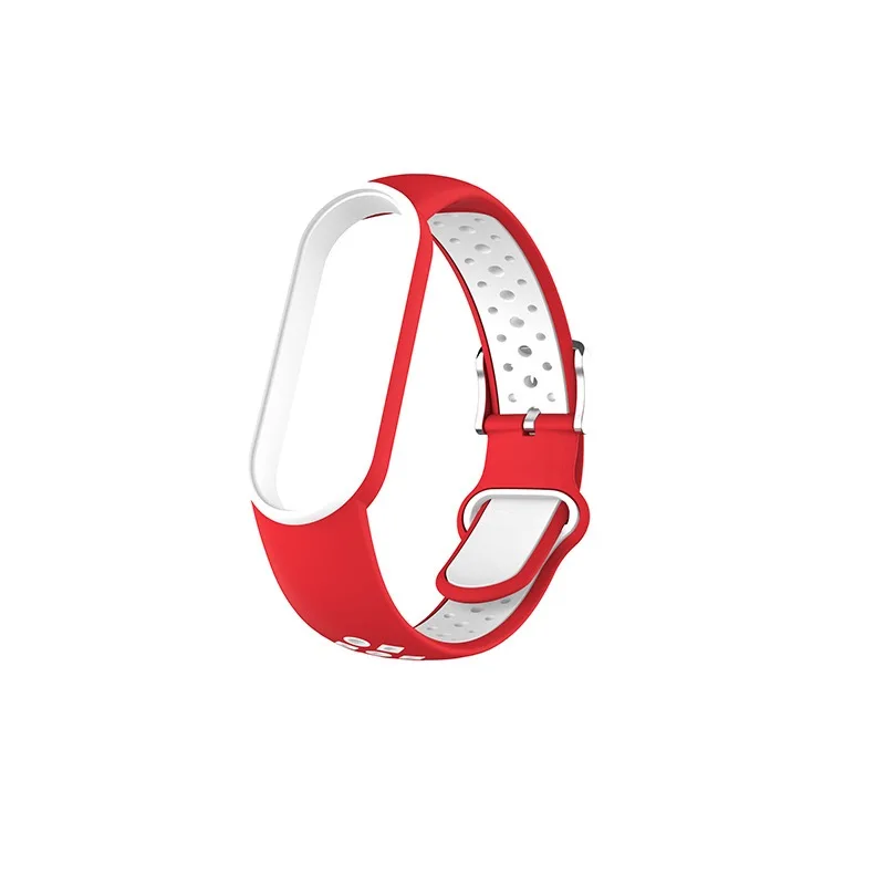 For Xiaomi Mi Band 7/6/5/4/3 Strap Double Color Silicone Wristband Bracelet Replacement For Xiaomi Band 4 MiBand 5 6 Straps