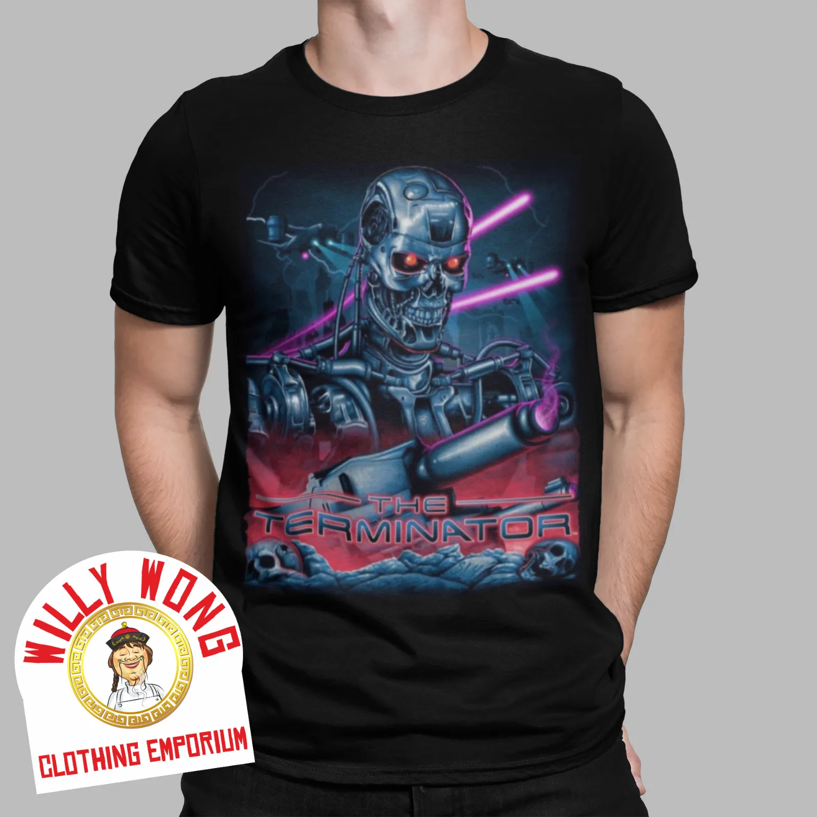 

Terminator T-Shirt Retro Movie 80s Cyborg Cyberdyne Skynet Film Robot Tee