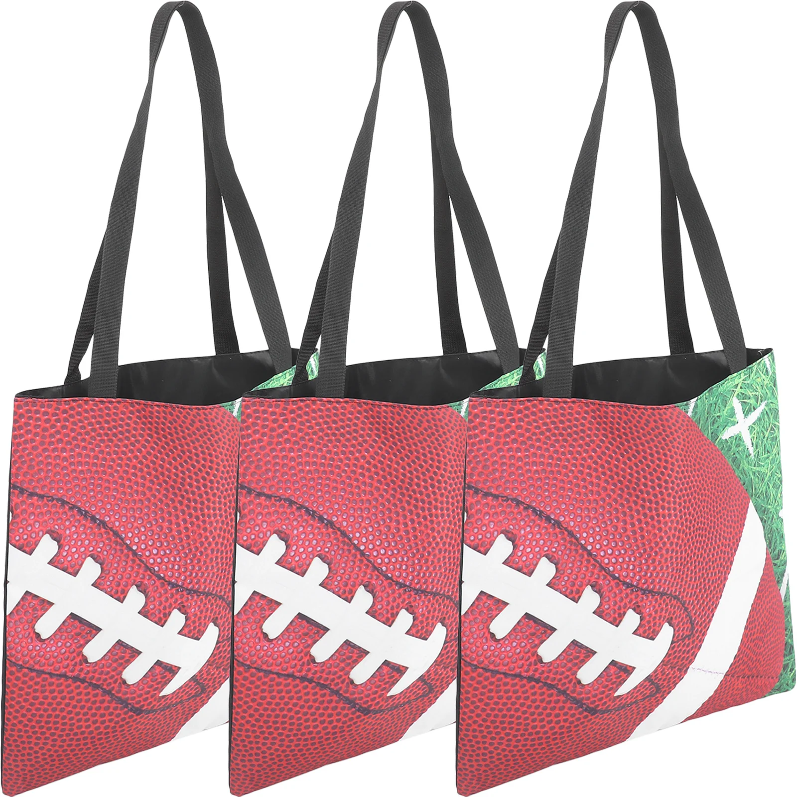 

Large Capacity Rugby Theme Tote Bag Lightweight Single Shoulder Bag for Shopping Beach Travel School Handbag Rugby Theme Tote