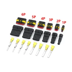 5Pcs/Set Kit Waterproof Electrical Wire Connector Plug 1/2/3/4/5/6 Pins Way Super Seal IP68 Automotive Plug Car Terminals Truck