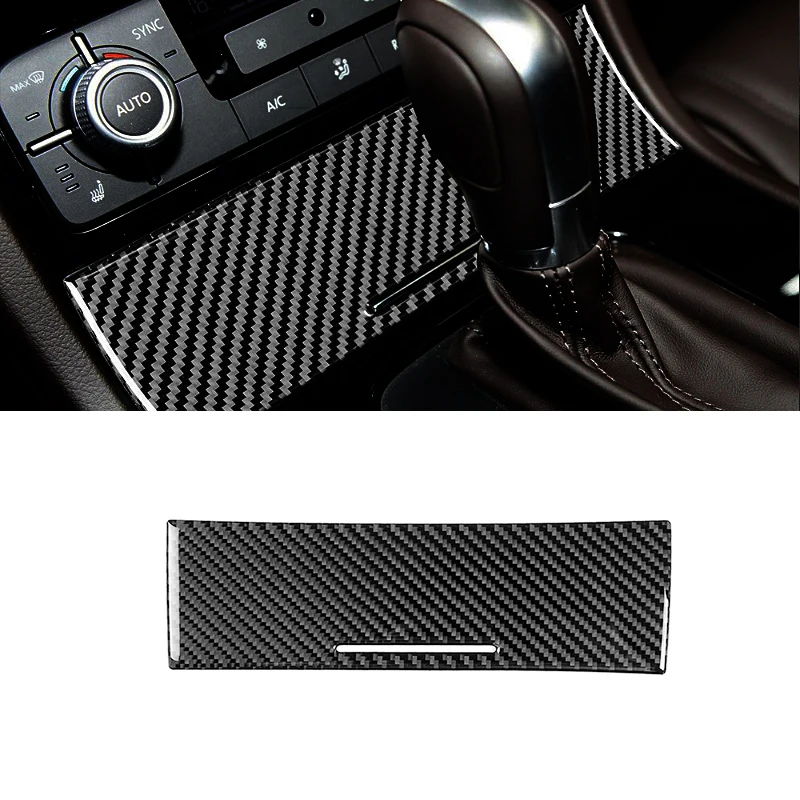 

For 2011-2018 Volkswagen Touareg Carbon Fiber Interior Modification Parts Control Ashtray Panel Cover Stickers Car Accessories