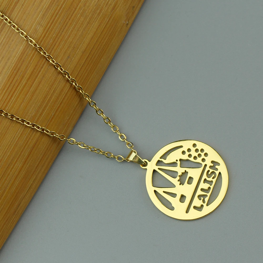 Fashion Yazidi Lalish Peacock necklace for men and women universal geometric titanium steel pendant ethnic style neckla