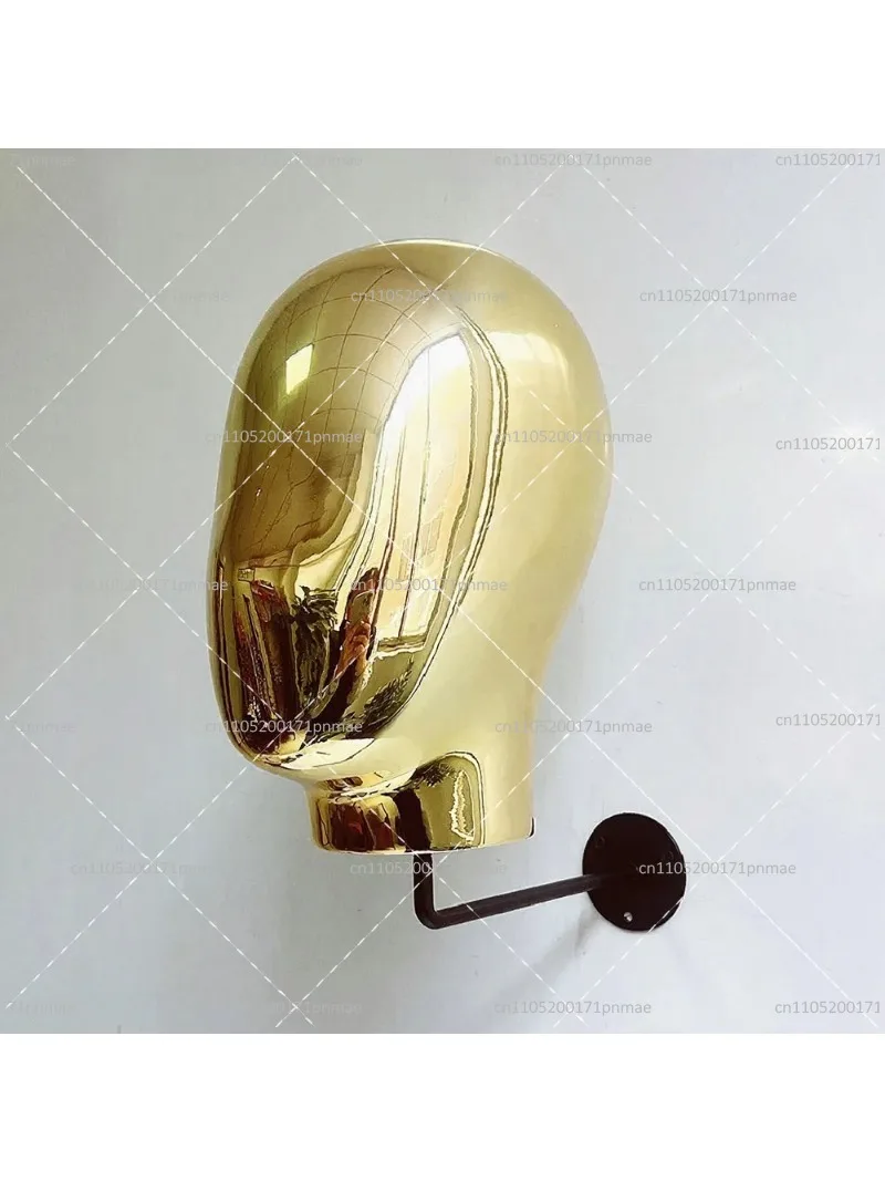Metal Vintage Wall Mounted Hat Rack Mannequin Head Holder for Hats Wigs Display Storage view 6