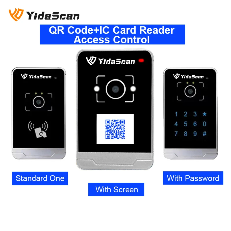 leitor de codigo qr controle de acesso nfc rfid exterior ip65 a prova d agua tcp ip wifi bluetooth power over lan wiegand em catraca ac700 01