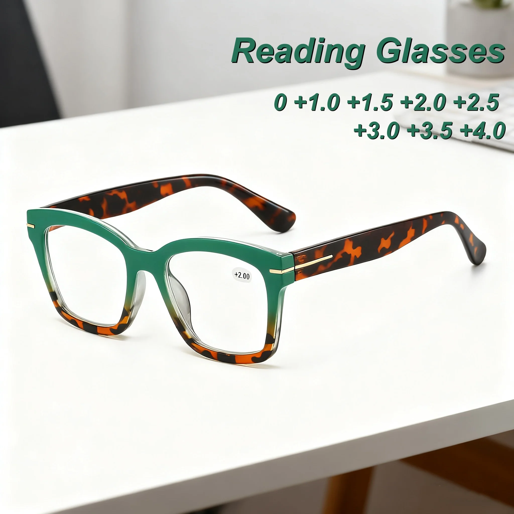 

2025 New Fashionable HD Metal Frame Women's Reading Glasses Retro Neutral High Quality Anti Blue Light Presbyopia Glasses