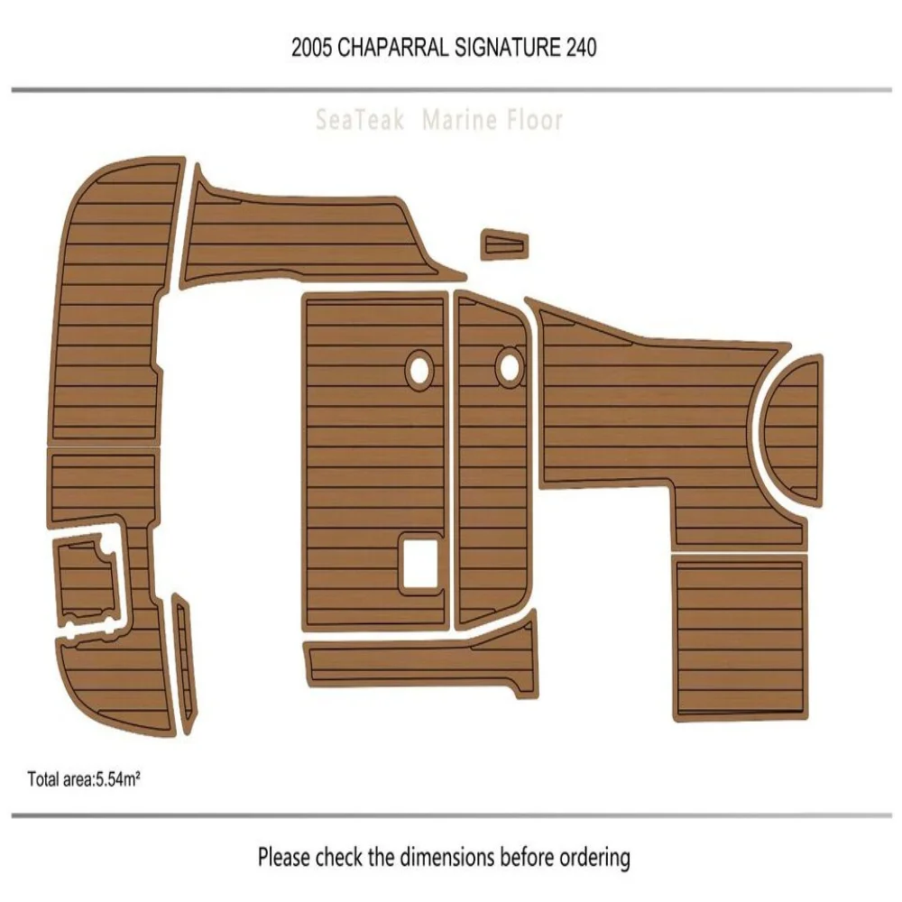 

2005 CHAPARRAL SIGNATURE 240 cockpit & Swim Platform 1/4" 6mm EVA Teak floor SeaDek MarineMat Gatorstep