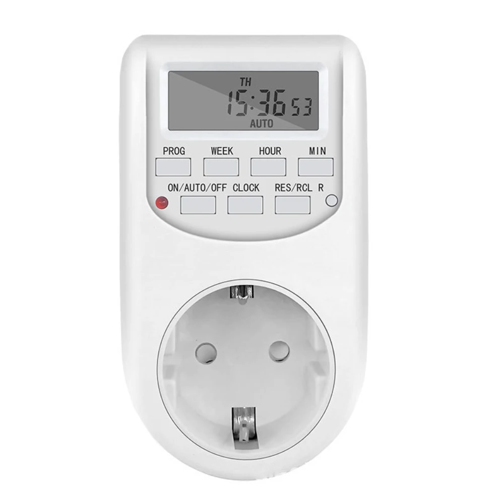 CORUI Timer Switch Energy Saving Digital Kitchen Timer Outlet Week Hour Programmable Timing Socket EU Plug