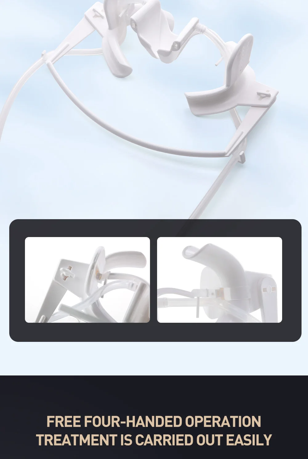 AZDENT Dental-Mundöffner mit Speichelsauger, kieferorthopädischer Nola Lip Cheek Retractor, verstellbares Labor-Trockenfeldsystem – Detail 3