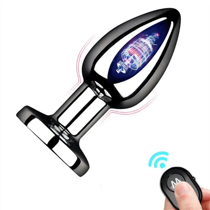 

10 Modes Wireless Remote Control Metal Anal Butt Plug Vibrator For Women Men Masturbation Sex Toys