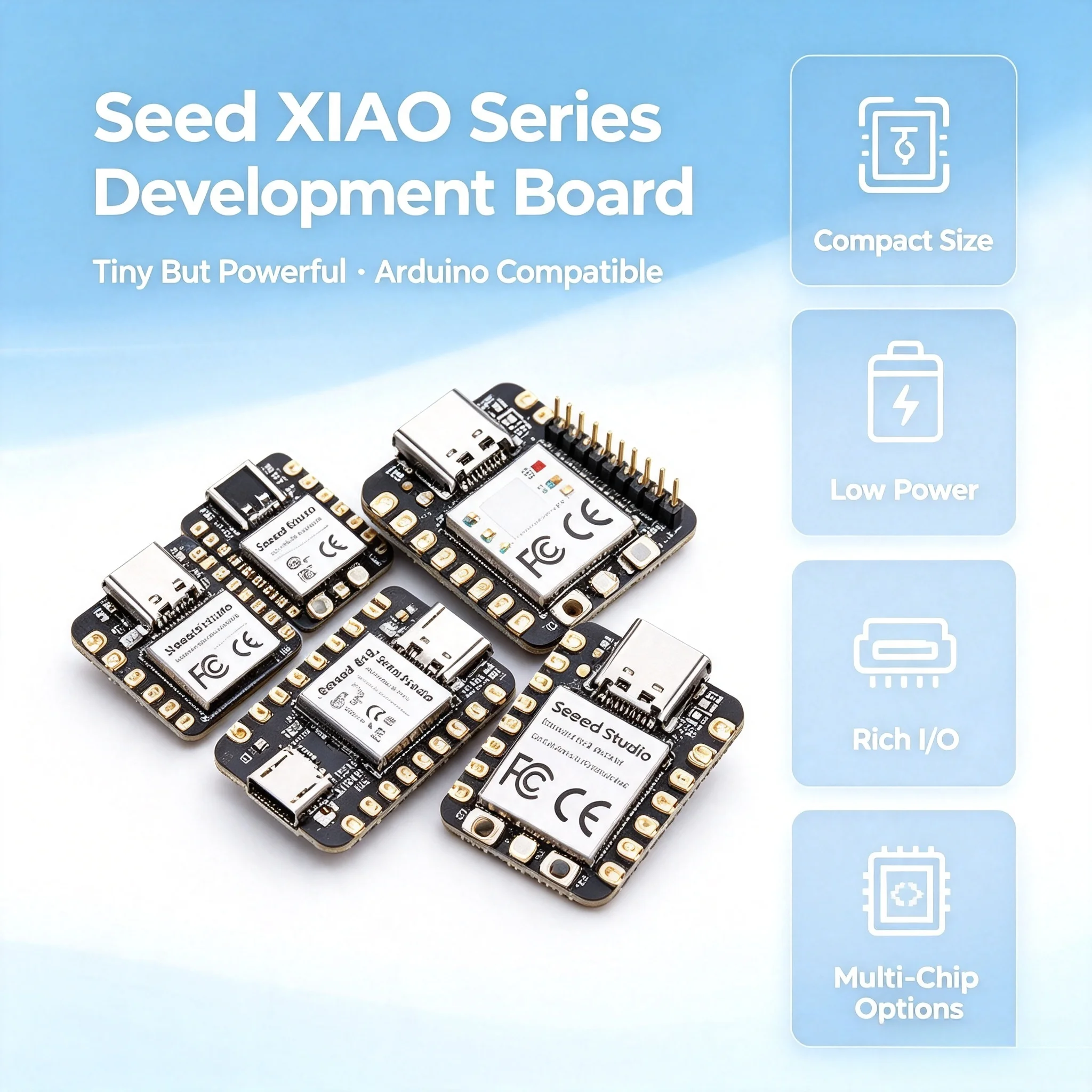 Seeed XIAO Series Development Board RP2040 ESP32C3 nRF52840 Arduino Compatible Compact Low Power IoT  Wearable Maker Starter Kit view 6