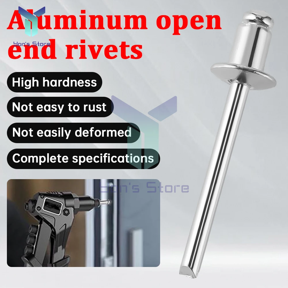 50 cái đinh tán đầu mở bằng nhôm đinh tán đầu vòm m2.4 M3.2 M4 m4.8 đinh tán ống xả trục gá bằng thép