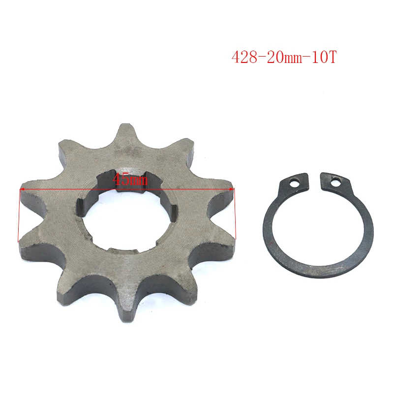 Motorcycle parts Sprocket 428 10T 11T 12T 13T 14T 15T 16T 17T 18T 19T 17mm 20mm Gear for Dirt Pit Bike ATV Quad Go Kart Buggy