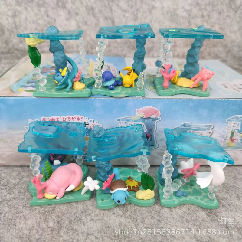 

Pokemon Blind Box Toys Underwater World Series Aniem Figure Pikachu Squirtle Dewgong Slowpoke Doll Model Kids Gifts