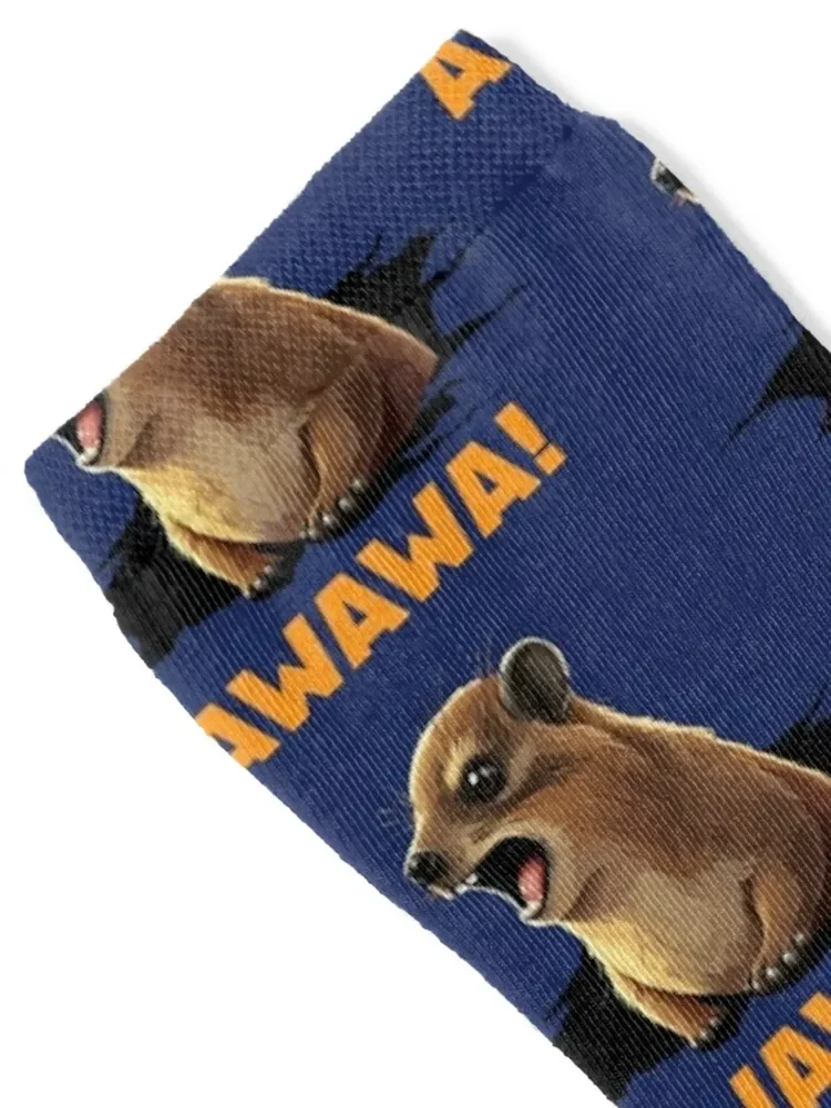 Rock Hyrax Lover Awawa Funny Groundhog Dassi 양말 어린이 카와이 꽃 미친 럭셔리 여성 양말 남성용