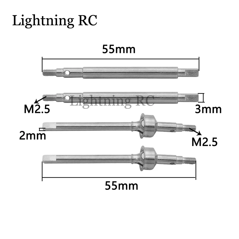 

Metal Front and Rear Drive Shaft CVD Driveshaft for TRX4M TRX4-M 1/18 RC Crawler Car Upgrade Parts Accessories