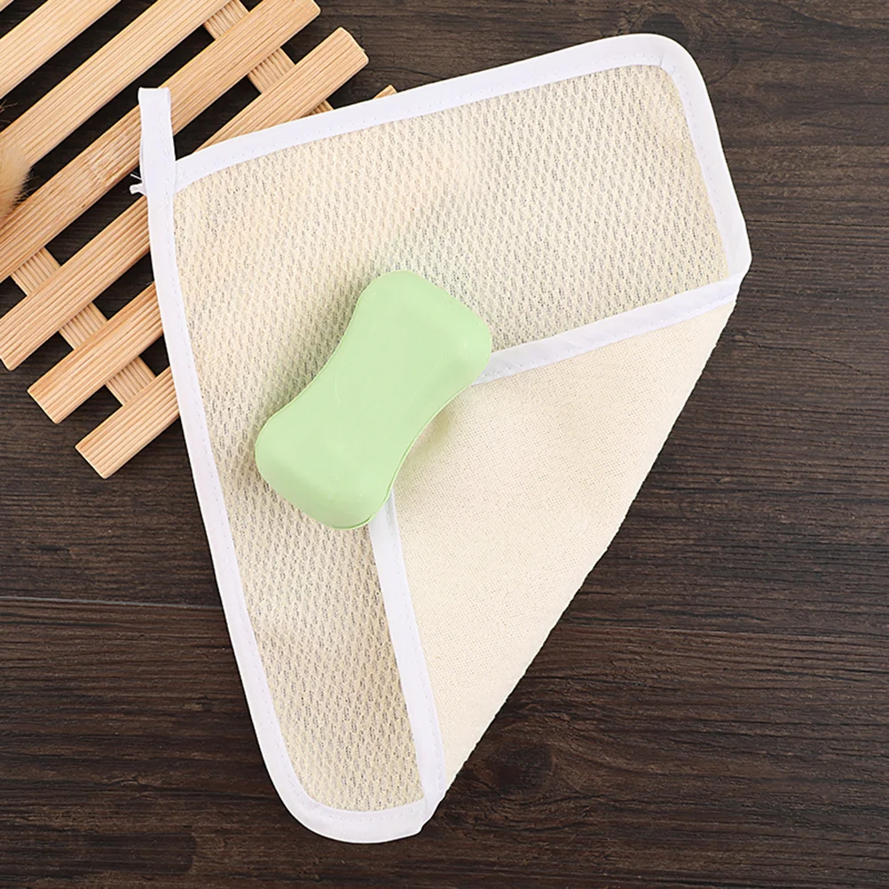 

5pcs Exfoliating Wash Cloth Square Nylon Bath Cloth Quick Scrubber For Body Face Dead Skin Removal Smooth Ruddy Skin