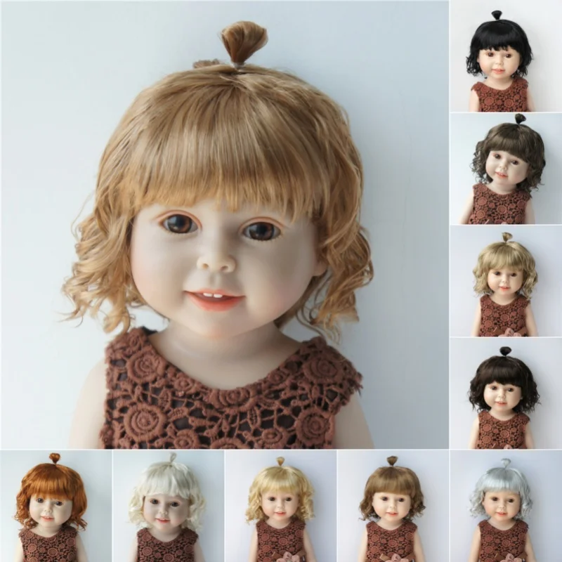 JD375 10-11 zoll 26-28 CM 11-12 zoll 28-30 CM Kurze Dame welle Synthetische Mohair BJD Puppe Perücken Blythes Viynl Puppe zubehör