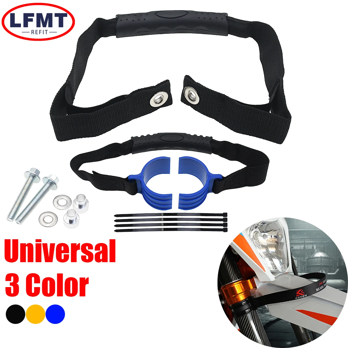 Motorcycle Universal Front Rear Rescue Pull Belt Safety Drawstring Strap Sling For KTM SUZUKI KAWASAKI HONDA YAMAHA HUSQVARNA