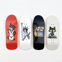 34mm Cruiser Fingerboard Deck New Shape with Graphic for Professional Mini Finger Skateboard