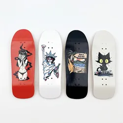 34mm Cruiser Fingerboard Deck New Shape with Graphic for Professional Mini Finger Skateboard