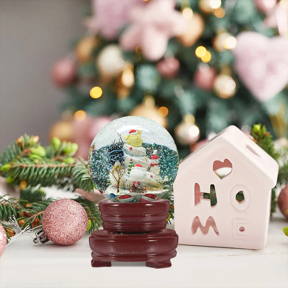 

Wooden Base Sphere St Rotatable Stone Display Holder for 7 8cm Crystal Balls Multi use Glass Ball Wooden St Round