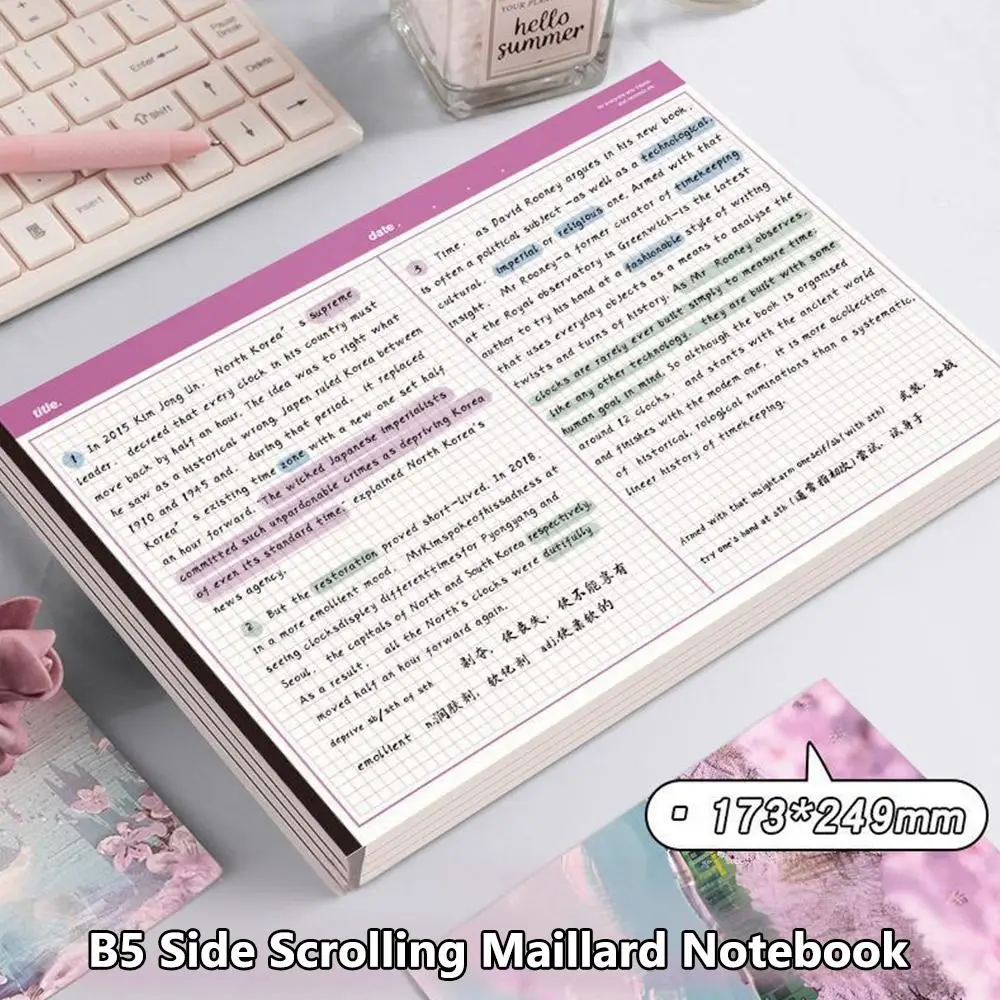 Eenvoud Studenten B5 Notebook Horizontaal Kladblok Scheurbaar Schrijven Memoblokken Papierblok Juridisch Pad Voor Schoolkantoor