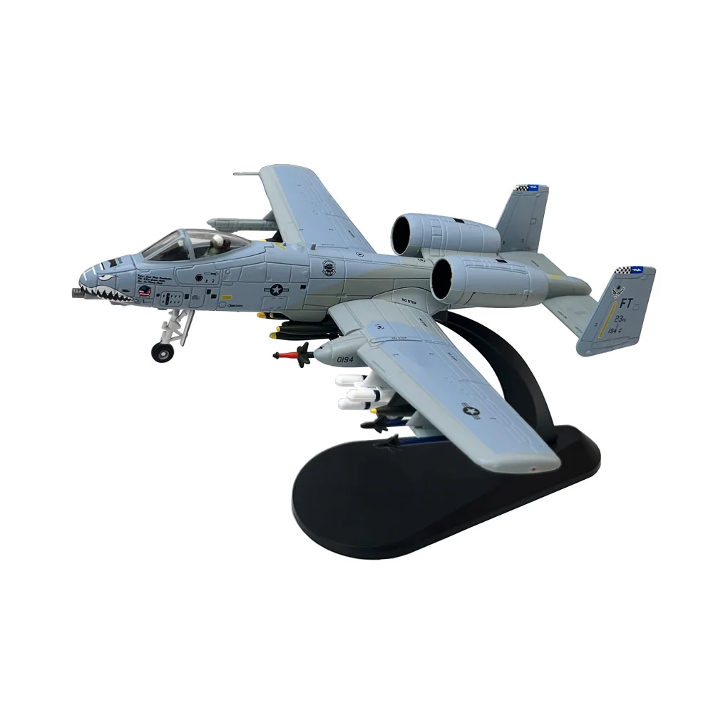 

1/100 масштаб US A-10 A10 Thunderbolt II Warthog, боевой самолет, литая модель, детская игрушка для мальчиков, подарок