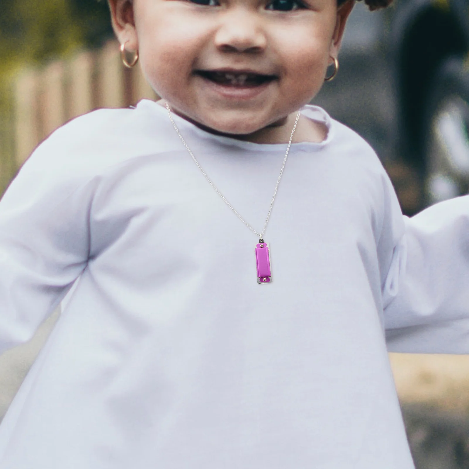 

2Pcs Mini Necklace 4 Holes 8 Tone Kids Music Toy Durable Pendant Decorative Kids 4 Holes 8 Tone Instrument Gift