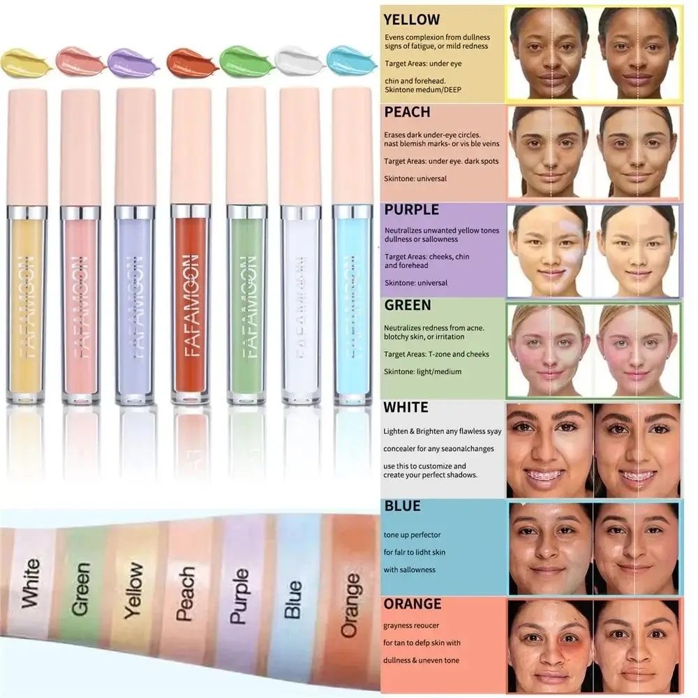 새로운 2.5ML 리퀴드 컨실러 풀 커버리지 커버 스팟 여드름 파운데이션 크림 고른 피부톤 페이스 메이크업 틴티드 쉐이드 컨실러