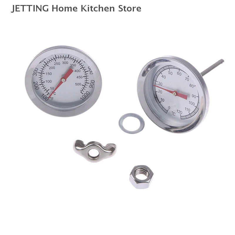 1Pc Oven Thermometer Stainless Steel Grill BBQ Thermometer Instruments 52/54mm Barbecue Temperature Gauge Kitchen Cooking Tools