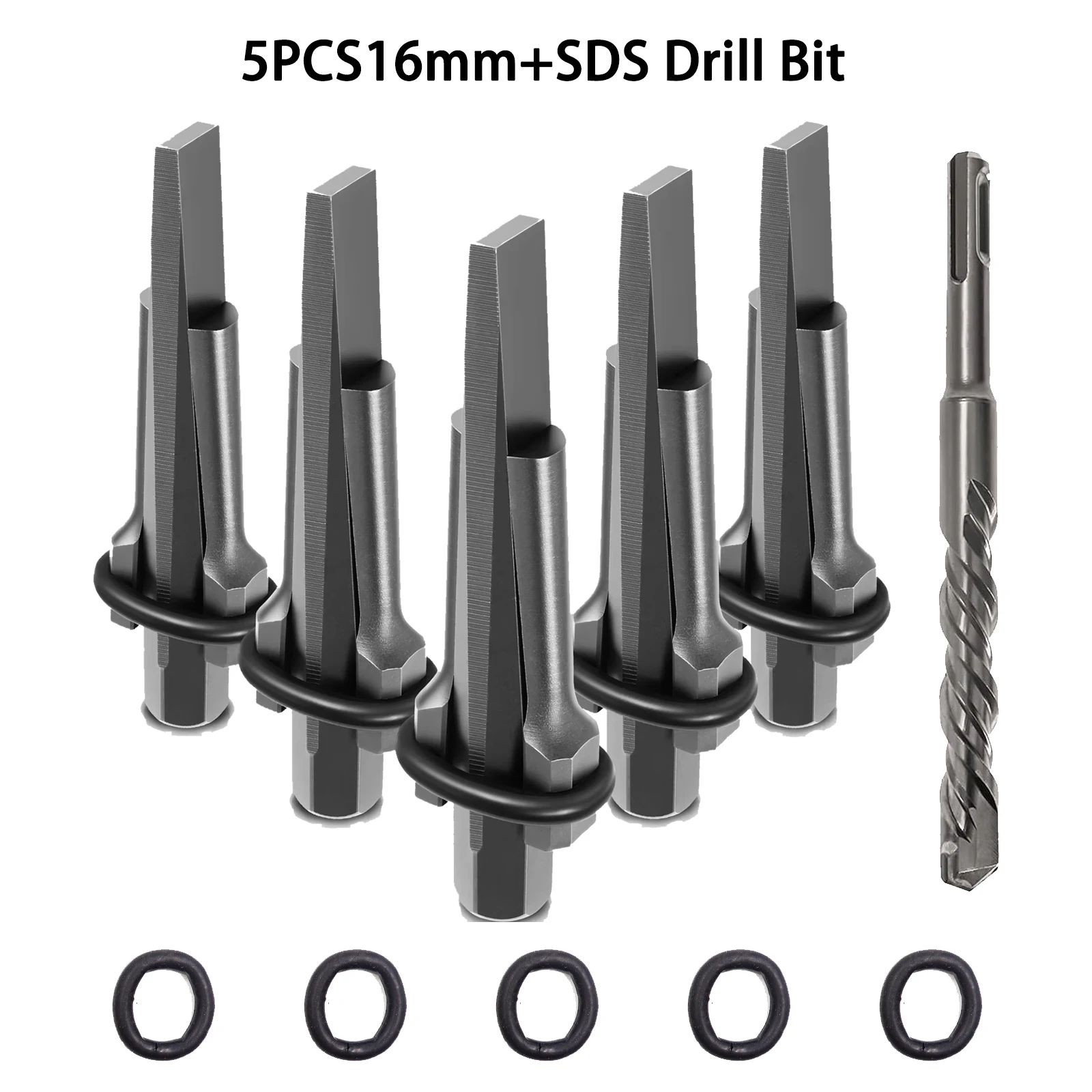 حجر الفاصل عالية صلابة روك الفاصل إسفين SDS مثقاب الخشب عالية الكربون الصلب ورشة عمل أدوات يدوية 5X16 مللي متر مقسم الصخور #2