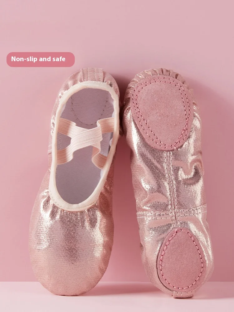 

Dance Shoes Women's Non-slip Soft Soled Breathable Sequins Children's Lace Up Dance Shoes Practice Gymnastics Ballet Shoes